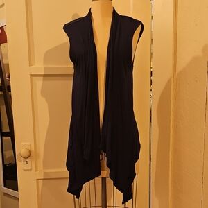 Athleta Navy Sleeveless Drape Top